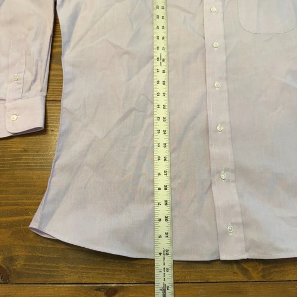 Gitman Bros Button Up Dress Shirts 19.5 - 37 Purple Blue Gingham‎ USA LOT OF 2